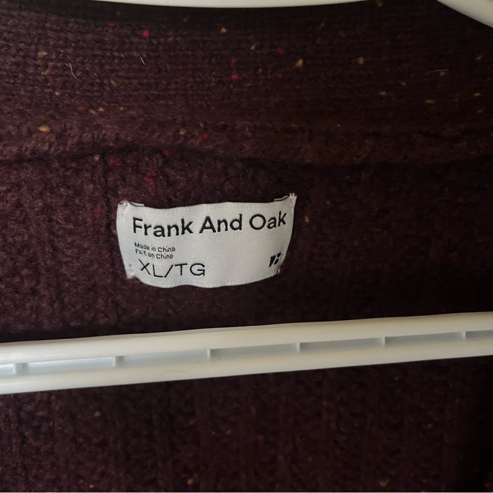 🇨🇦 Frank And Oak lambswool blend cardigan academia knit quiet luxury sweater - Picture 3 of 8